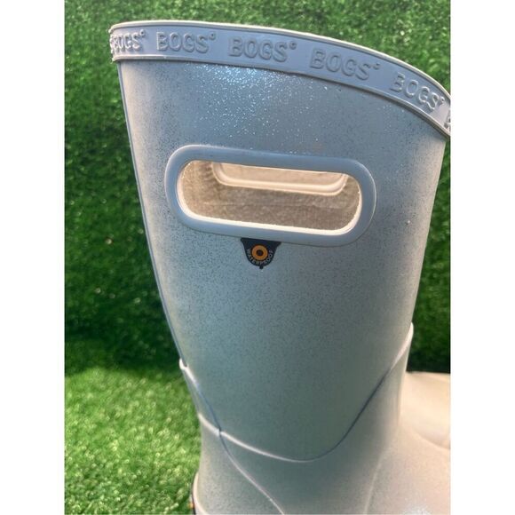 BOGS Kids' Rainboots Glitter Waterproof Gray Boots little Kids Sz 13 - Picture 4 of 10